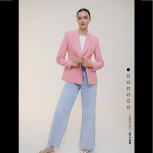 NWT Zara tailored houndstooth blazer